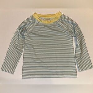 Edgehill Collection Striped Swim Shirt - Yellow and Blue
